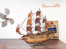 Mô Hình Thuyền Gỗ Phong Thủy – Phiên Bản Thu Nhỏ Đặc Biệt 