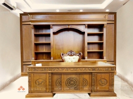 Bàn Làm Việc Văn Phòng Giám Đốc Mẫu Trống Đồng Việt Nam 