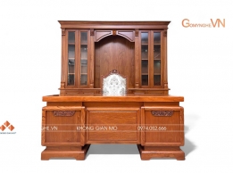 Bàn Lãnh Đạo Phong Cách Hiện Đại Bằng Gỗ Gõ - Mã BLD-HD01