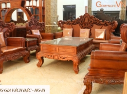 Bộ Sofa Tân Cổ Điển Gỗ Gõ Đỏ 