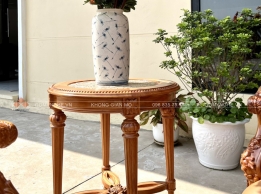 Đôn Hoa Trang Trí Gỗ Tự Nhiên