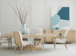 Bàn Ăn Gỗ Đỏ Nhập Khẩu Fan Dining 