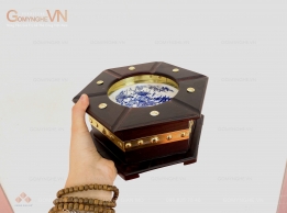 Gạt tàn thuốc gỗ Trắc trang trí bàn phòng khách đẹp