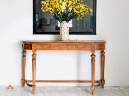 Kệ Trang Trí Bán Nguyệt Ấn Tượng Cho Phòng Khách 