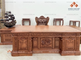 Mẫu bàn làm việc gỗ tự nhiên đẹp 