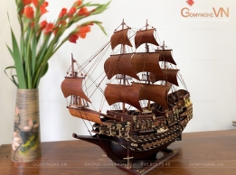 Mô Hình Thuyền Thân Trắc Buồm Hương Quà Tặng Phong Thủy 