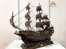 Thuyền Buồm Phong Thủy Gỗ Trắc Đục Tay - Dài 1m, Kèm Đế Sóng Cuộn Trào Thuyền Buồm Phong Thủy Gỗ Trắc Đục Tay - Dài 1m, Kèm Đế Sóng Cuộn Trào