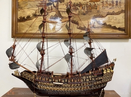 Thuyền Buồm Phong Thủy Bằng Gỗ Mun - Mô Hình Thuyền  Trang Trí Sovereign Of The Seas