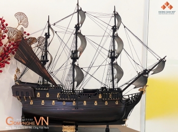 Thuyền buồm gỗ Black Pearl (Ngọc Trai Đen) – Tuyệt tác Decor sang trọng cho không gian đẳng cấp