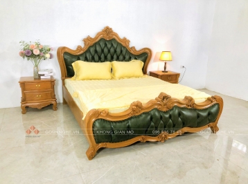 Giường tân cổ điển gỗ Gõ đỏ
