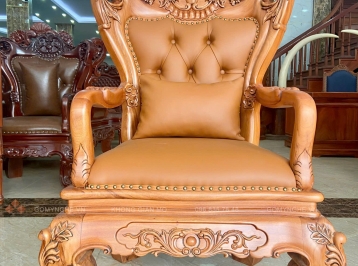 Ghế Lãnh Đạo Gỗ Tự Nhiên Bọc Da